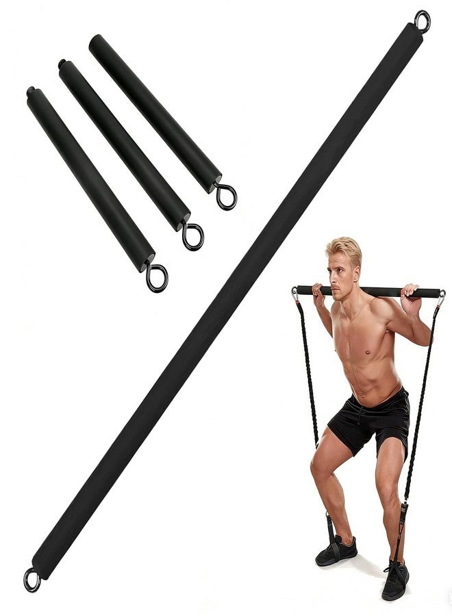 Estleys Resistance Band Bar, Adjustable from 27" to 41", Portable Pilates Bar, Resistance Training Straight Bar, Home Gym Fitness Workout Bar - Image 1
