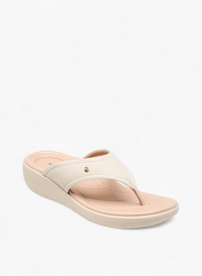 Piccadilly Women's Solid Slip-On Thong Sandals  - Image 2