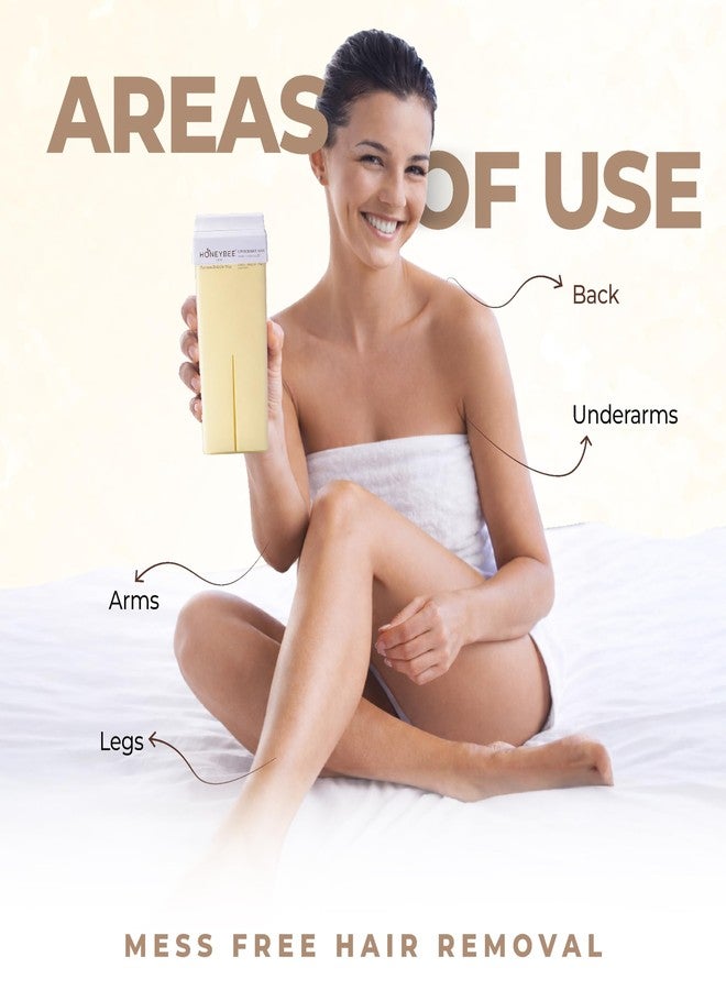 Honeybee White Chocolate Roll-On Liposoluble Wax Cartridge for Women | Creamy Sensitive Skin Wax for Full Body Hair Removal | Compatible with All Roll-On Wax Heaters (100ml) - Image 4