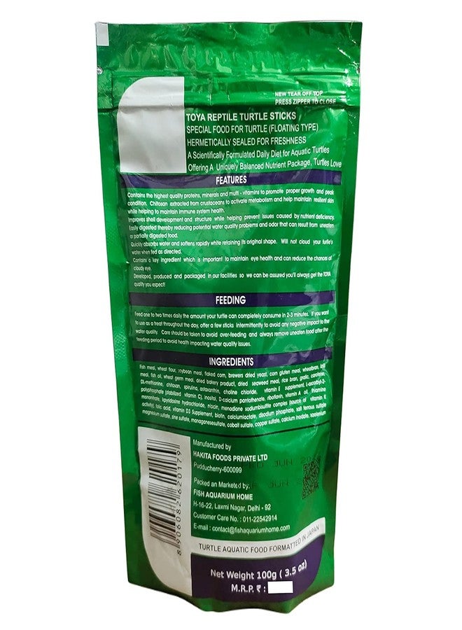 Toya Turtle Sticks 100g - Pack of 2 / Reptile - Great for All Kinds of Aquatic Turtles - for Optimum Nutritional Balance - Image 2
