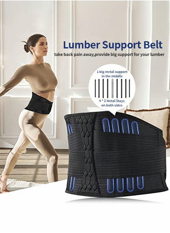 GROIC - Back Support for Lower Back Pain, Back Support Belt for Men and Women, Breathable Lower Back Support with Lumbar Pad, Lumbar Disc Relief for Lower Back Pain, Sciatica（L） - Image 1