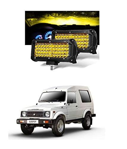 PRIKNIK Fog Light Led Bar Work Light Bar 7 Inch 40 LED 120 Watt Cree Four Row Driving Lamp 2 Pc (Colour Yellow) Compatible with M-aruti S-uzuki G-ypsy - Image 4