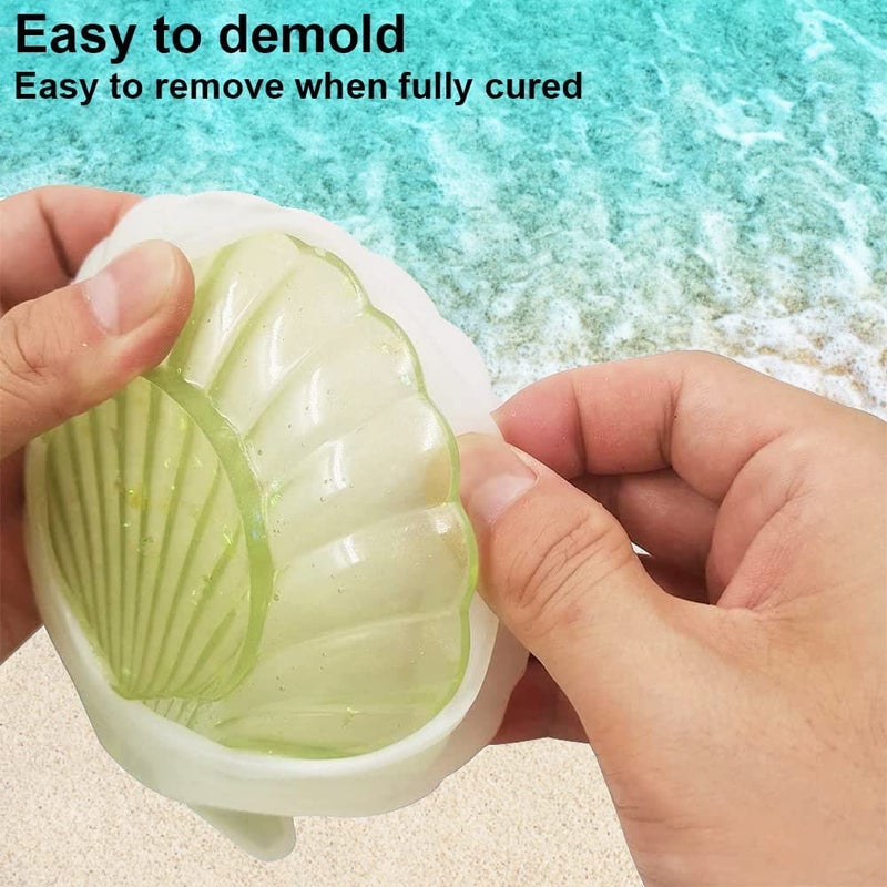 Snoogg SNOOGG ™Sea Shell Shape Tray Silicone Moulds Use for Resin Casting for Event, Resin Art, Wedding,Valentine,Anniversary Gift  - Image 4