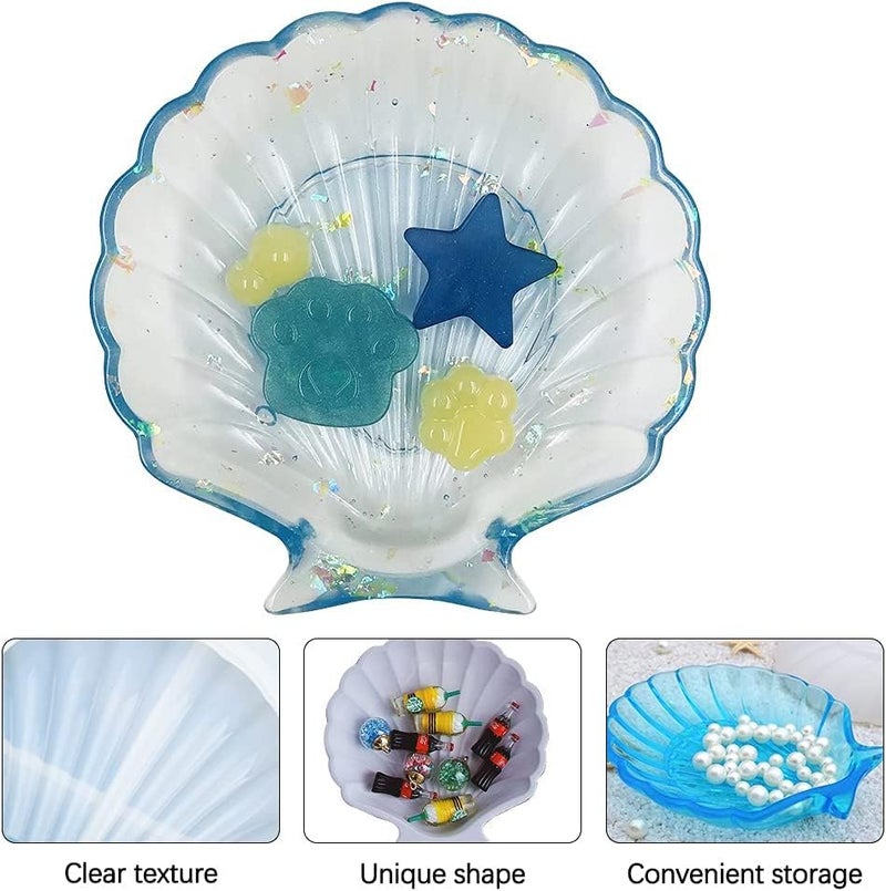 Snoogg SNOOGG ™Sea Shell Shape Tray Silicone Moulds Use for Resin Casting for Event, Resin Art, Wedding,Valentine,Anniversary Gift  - Image 5