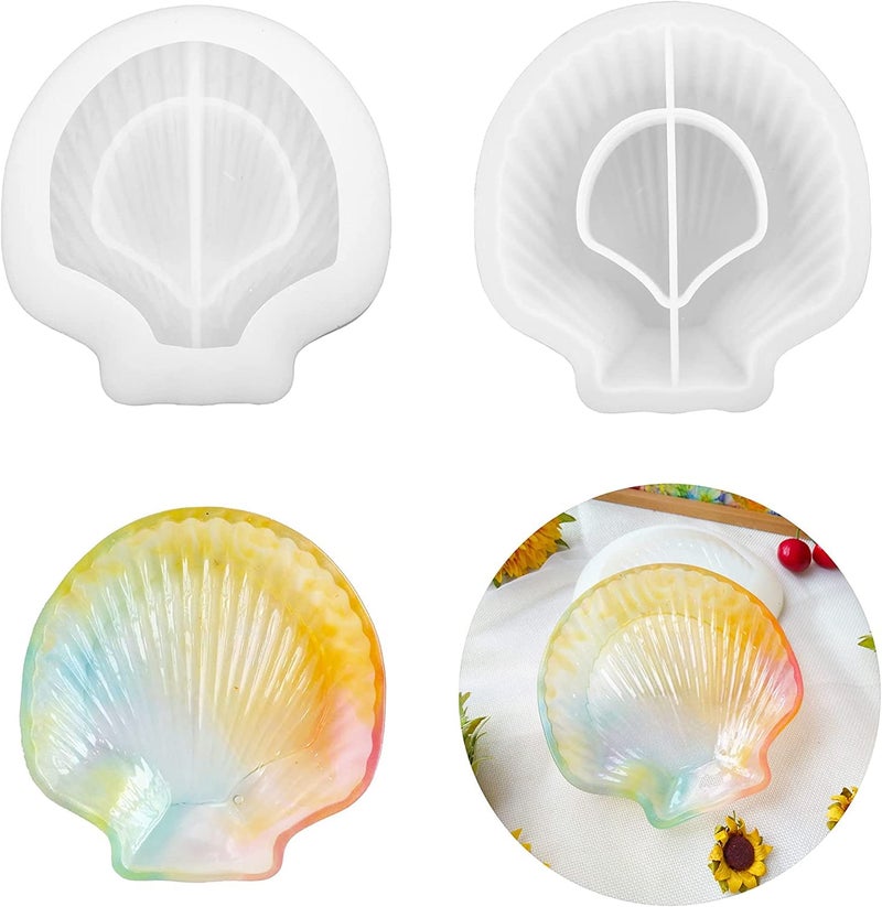 Snoogg SNOOGG ™Sea Shell Shape Tray Silicone Moulds Use for Resin Casting for Event, Resin Art, Wedding,Valentine,Anniversary Gift  - Image 1