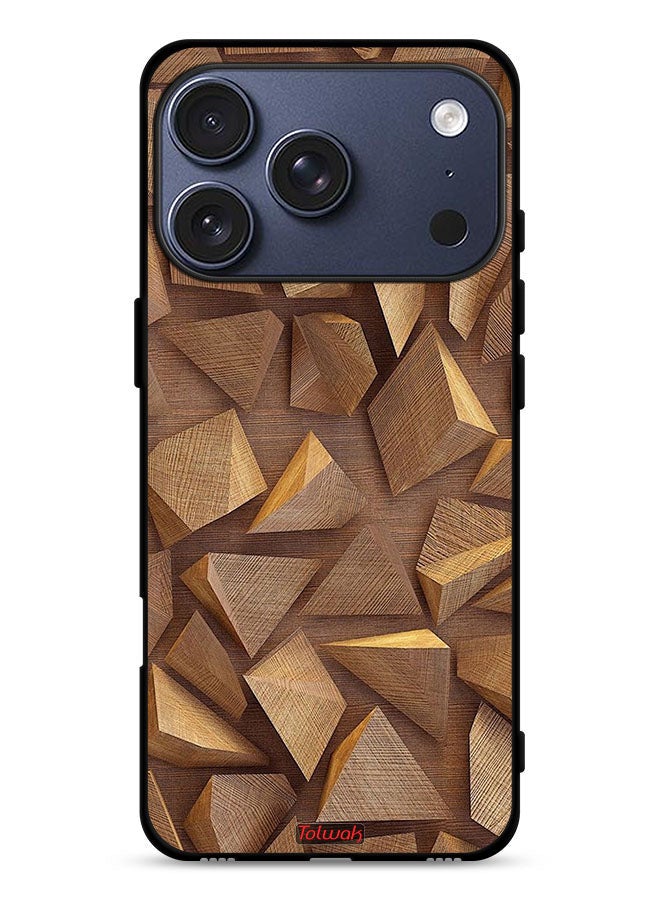 Tolwak Apple iPhone 17 Pro Protective Case Cover Wood Pieces Art - Image 1