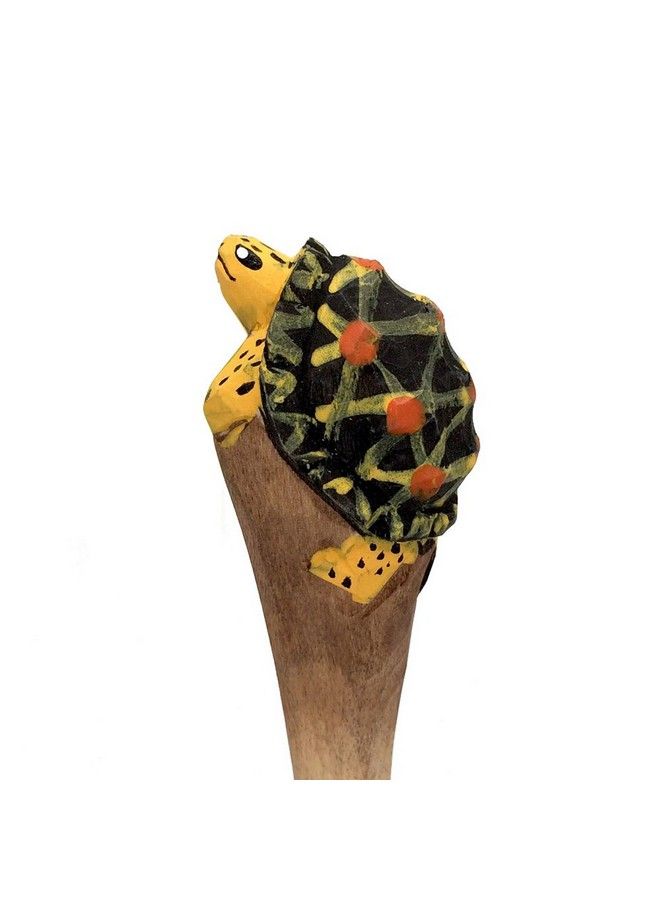 ornerx Wooden Animal Handy Carving Ballpoint Pen Turtle 1Pc - Image 4