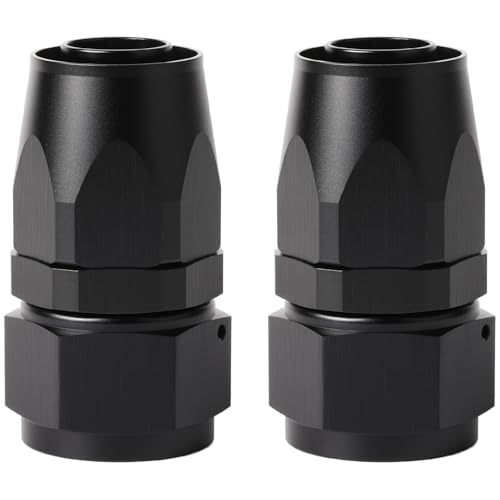 Podavelle 16AN Straight Hose End Fitting Swivel Aluminum Black 2PCS - Image 1