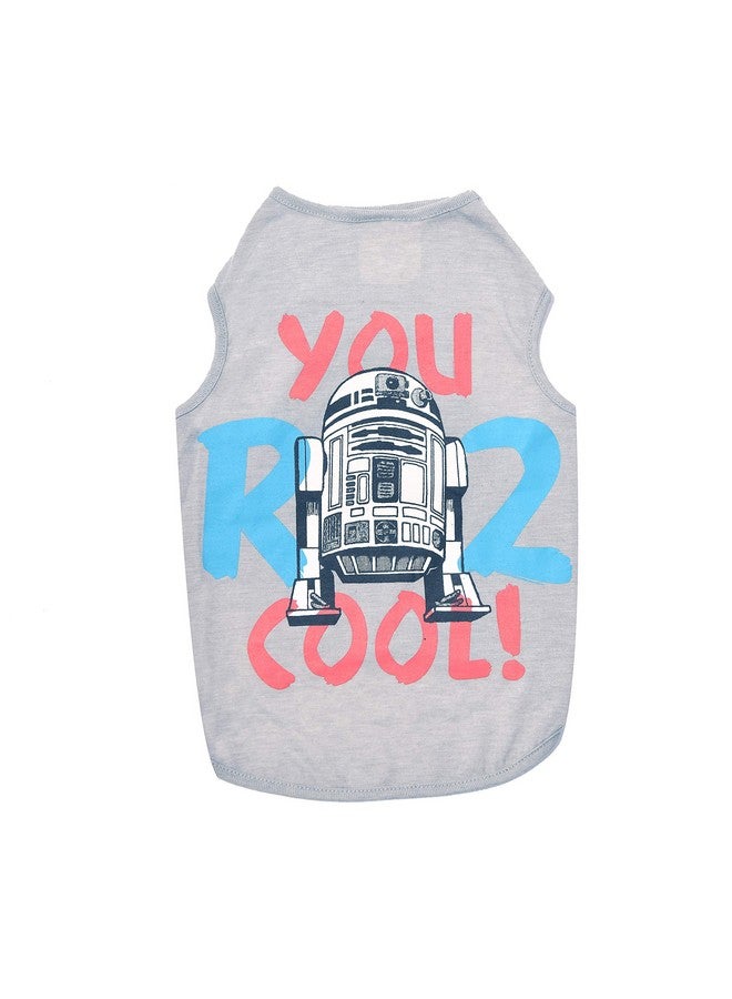 Star Wars for Pets 'You R2 Cool' Gray Dog Tank | Star Wars Dog Shirt for Large Dogs | Size X-Large | Soft, Cute, and Comfortable Dog Clothing and Apparel - Image 1