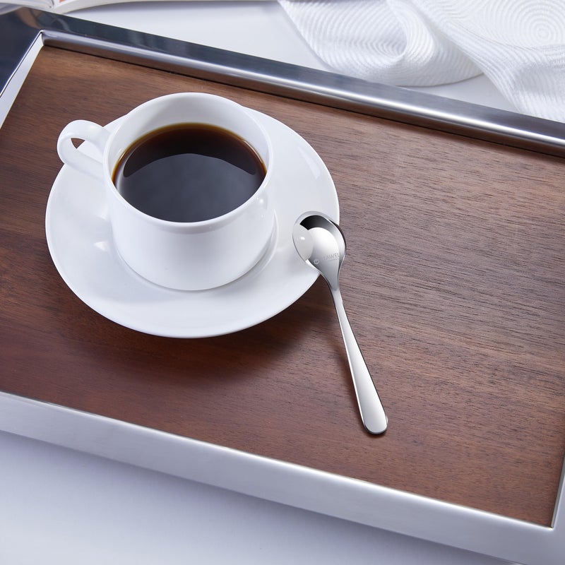 KEAWELL Premium Louise Coffee Spoons, 18/10 Stainless Steel, 4.4-Inch Demitasse Espresso Size, Set of 6, Dishwasher Safe (4.4 inches, 6) - Image 3