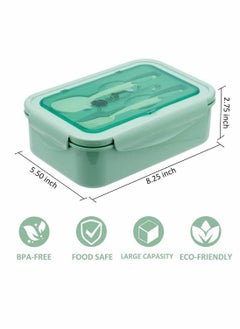 Excefore Bento Boxes for Adults 1400 ML Bento Lunch Box For Kids Childrens With Spoon & Fork - Durable, Leak-Proof for On-the-Go Meal, BPA-Free, and Food-Safe Materials  - Image 2