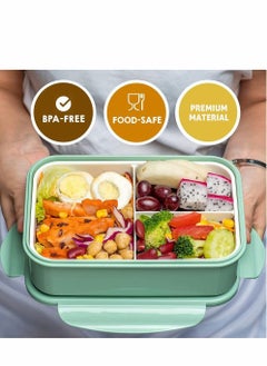 Excefore Bento Boxes for Adults 1400 ML Bento Lunch Box For Kids Childrens With Spoon & Fork - Durable, Leak-Proof for On-the-Go Meal, BPA-Free, and Food-Safe Materials  - Image 3