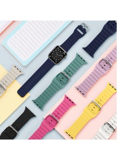 Generic "Ocean Band for Apple Watch – Adjustable Soft Silicone Sport Strap, Fits 49mm to 38mm for Series Ultra, 8, 7, SE, 6, 5, 4, 3, 2, 1"  - Image 5