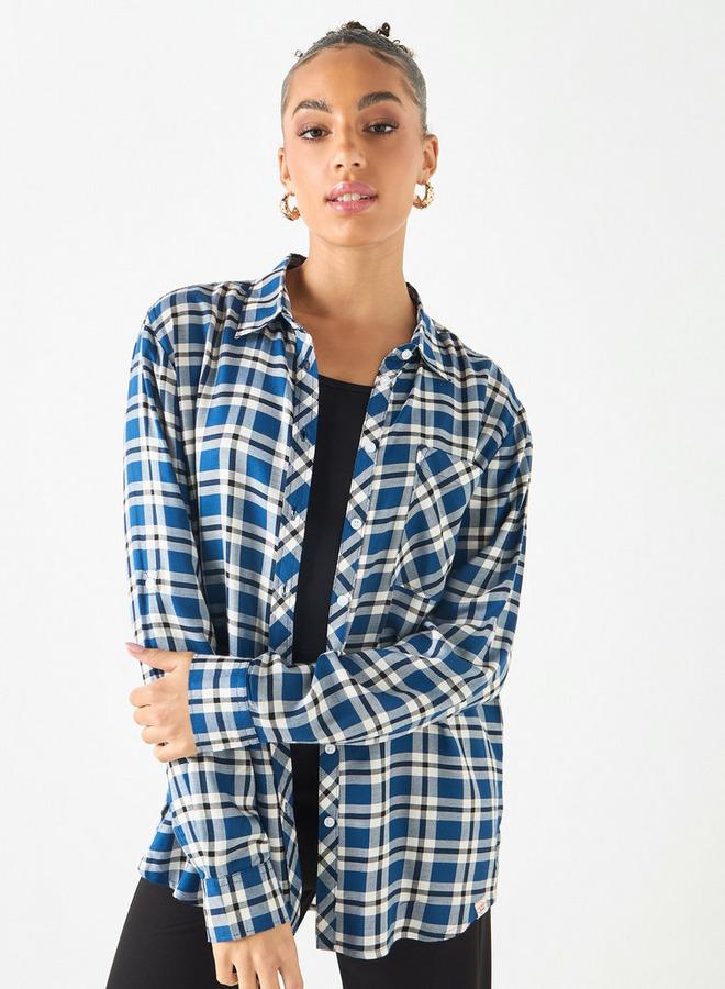 لي كوبر قميص كاروهات بأكمام طويلة وجيب من لي كوبر - Image 1