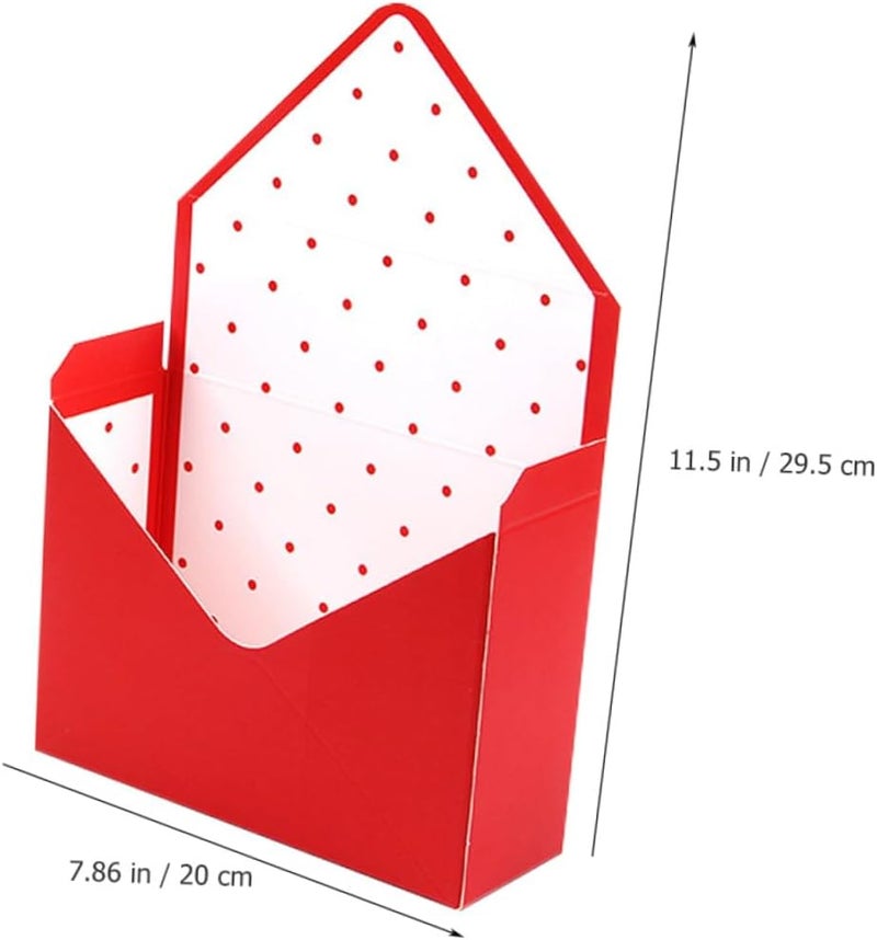 WRITWAA 10pcs Flower Envelope Boxes Foldable Boxes Floral Wrapping Packaging Storage for Florist Bouquet Presentation and Party Decorations Random Style - Image 2
