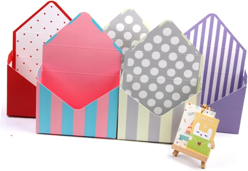 WRITWAA 10pcs Flower Envelope Boxes Foldable Boxes Floral Wrapping Packaging Storage for Florist Bouquet Presentation and Party Decorations Random Style - Image 5