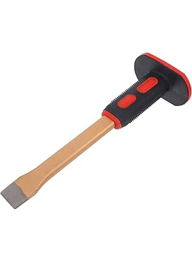 300mm Heavy Duty Masonry Chisel Flat Head with Hand Guard Tungsten Alloy Steel for Stone Concrete Woodworking - Image 1
