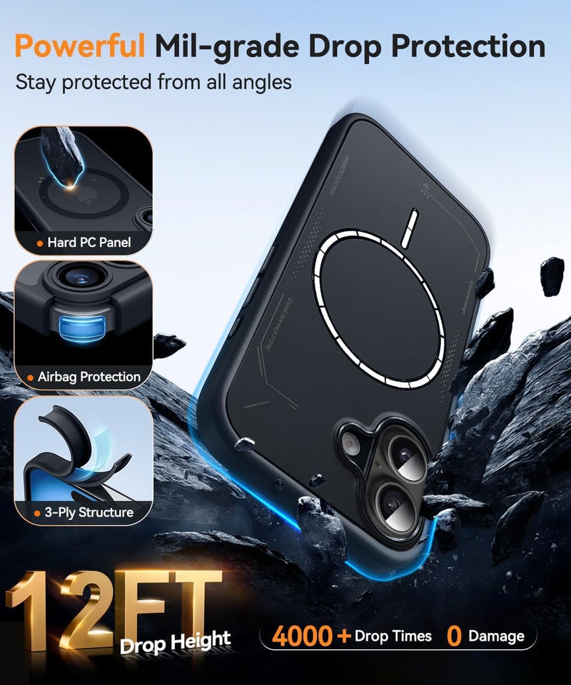 DIZORO Premium Magnetic Shockproof for iPhone 17 case, [Military Grade Drop Protection][Fit for MagSafe], Slim Anti-Fingerprint & Soft Touch Cover for iPhone 17,Natural Titanium - Image 5