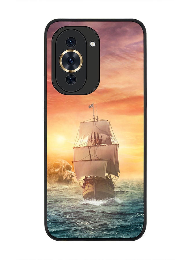 Stylizedd Rugged Black edge case for Huawei nova 10 4G Slim fit Soft Case Flexible Rubber Edges Anti Drop TPU Gel Thin Cover -  Skull Island - Image 1