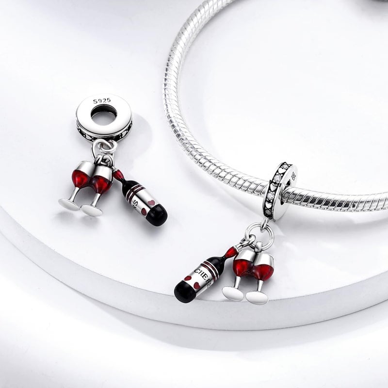 Parmuz 925 Sterling Silver Charms for Bracelet Love Star Moon Travel Butterfly Cross Charms for Woman Dangle Pendants Beads Jewelry Gift - Image 3