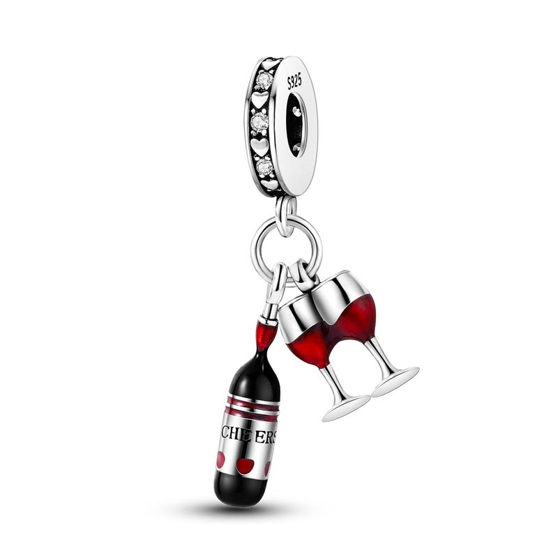 Parmuz 925 Sterling Silver Charms for Bracelet Love Star Moon Travel Butterfly Cross Charms for Woman Dangle Pendants Beads Jewelry Gift - Image 1