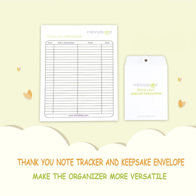 minne Baby Document Organizer, Baby Briefcase with 9 Folders - Image 4