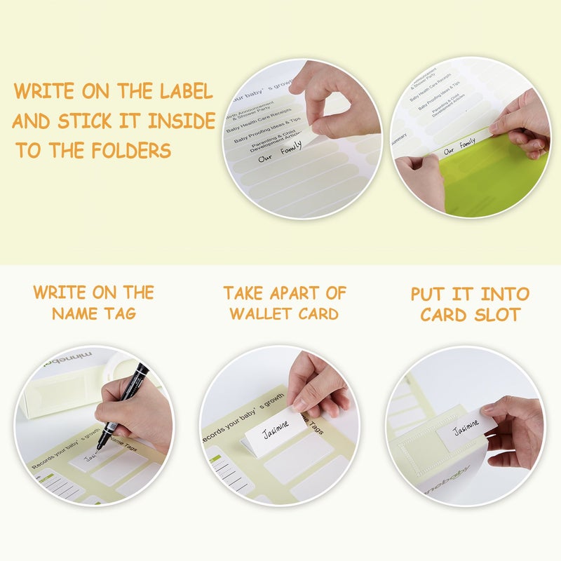 minne Baby Document Organizer, Baby Briefcase with 9 Folders - Image 5