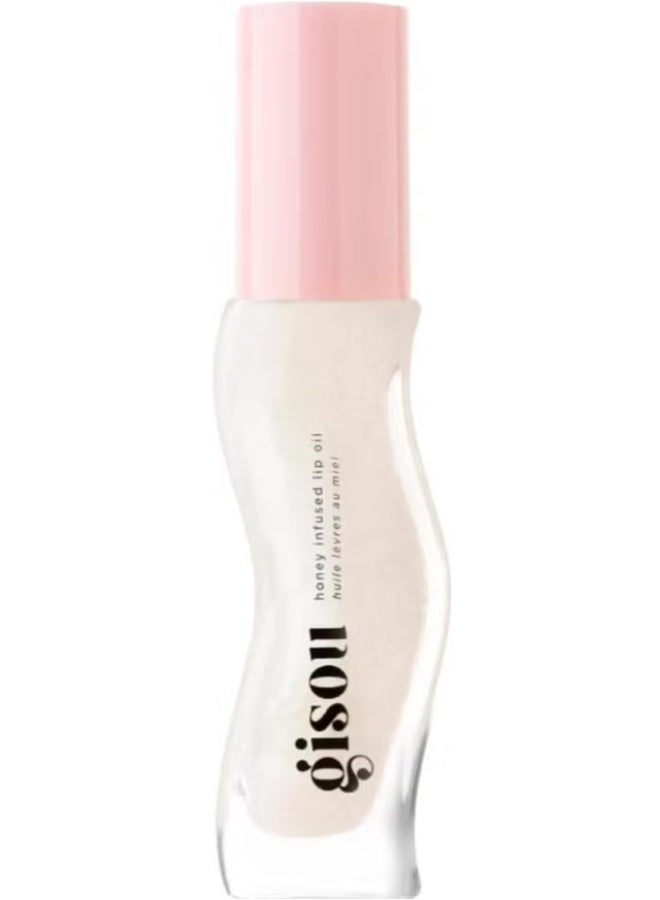 Gisou Honey Infused Lip Oil Coconut Frost 8ml - Image 1