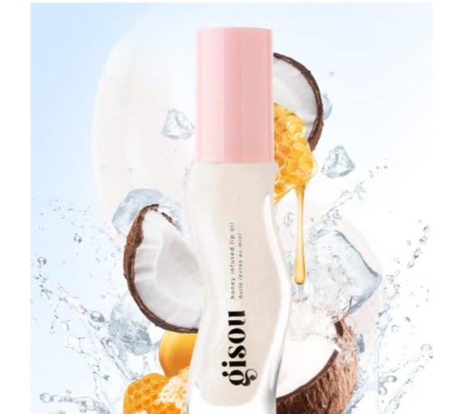 Gisou Honey Infused Lip Oil Coconut Frost 8ml - Image 2