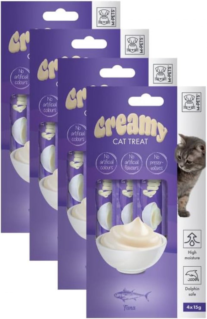M-Pets MP Pet Creamy Treat with Tuna, 4 x 15 g - Image 1