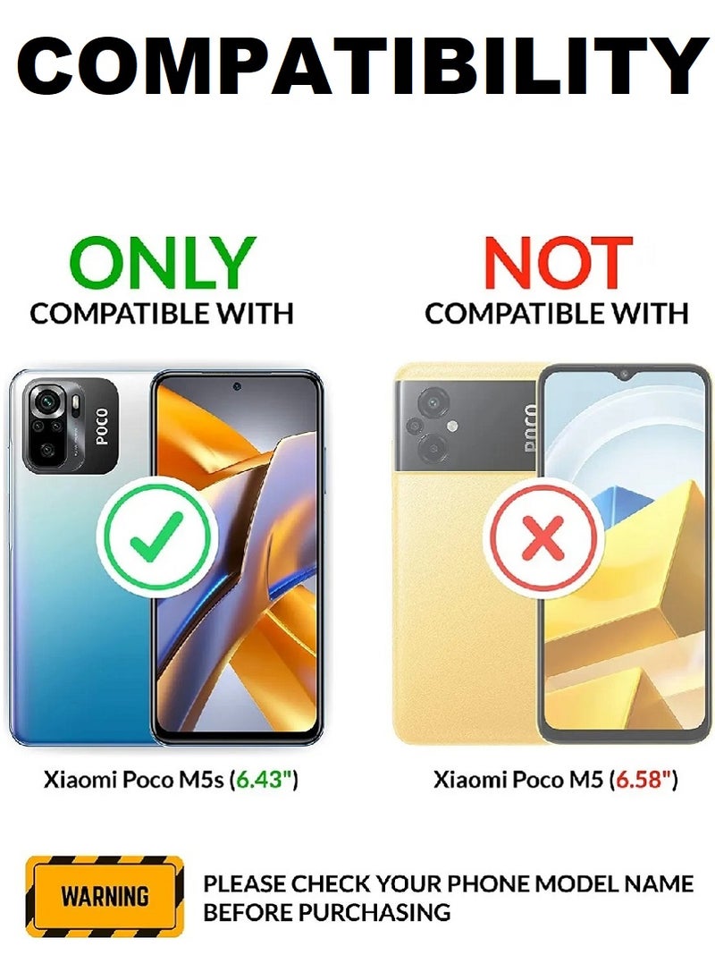 Tempered Glass Screen Protector Clear Designed For Xiaomi Poco M5s Full Screen Coverage And Bubble Free