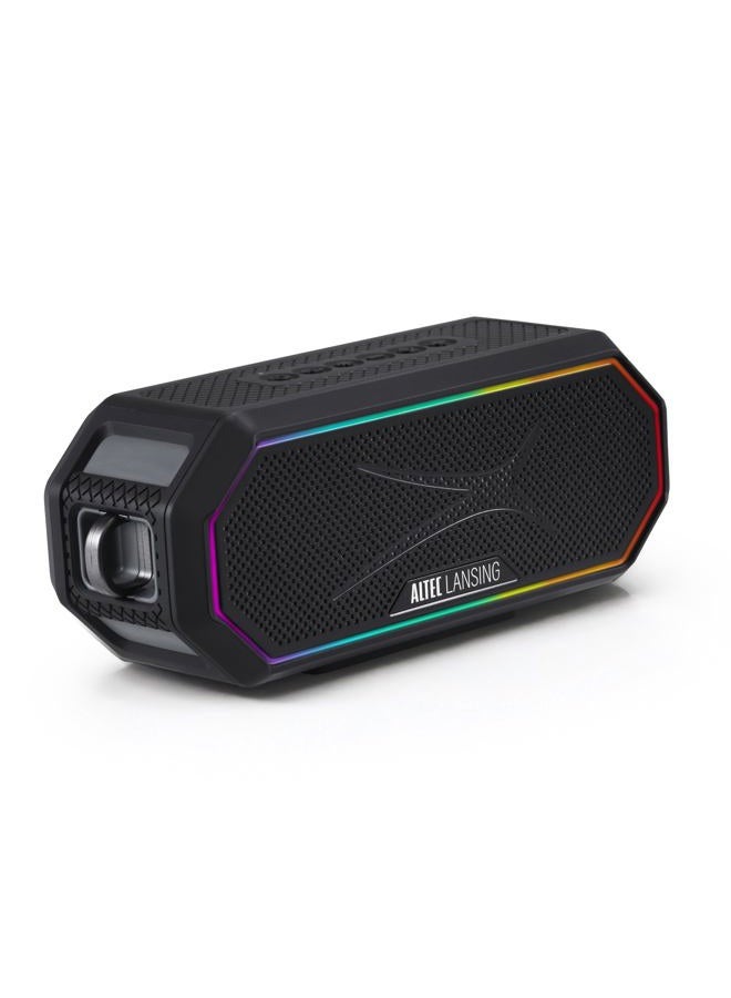 Altec Lansing Magnetic Bluetooth Speaker HYDRAJOLT 2.0, Waterproof IP67, 12W Output Power, 16H Battery, Multicolor LED, 100ft Wireless Range, Voice Assistant, USB-C Quick Charge - Image 1