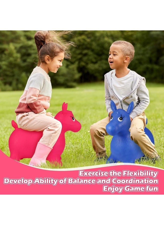 l'elefante Inflatable Animal Hopper Ride-On Toy for Kids – Bouncy Jumping Horse with Hand Pump, Durable PVC Material, Indoor & Outdoor Fun, Develops Balance & Coordination  - Image 2