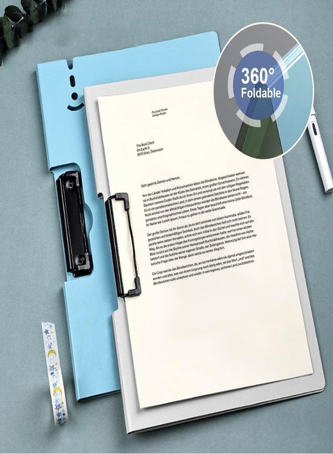 Hidak File Folders for Documents Clipboard with Colorful File Cover A4 Letter Size Exam Writing Drawing Sheet Pad Folder File Document Organizer Storage for School Office HOM. (2) - Image 3