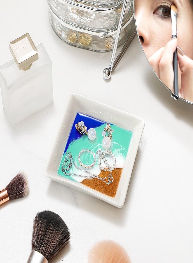 Nefelibata Beach Gift for Women Ocean Ceramic Jewelry Tray Coastal Ring Holder - Image 5