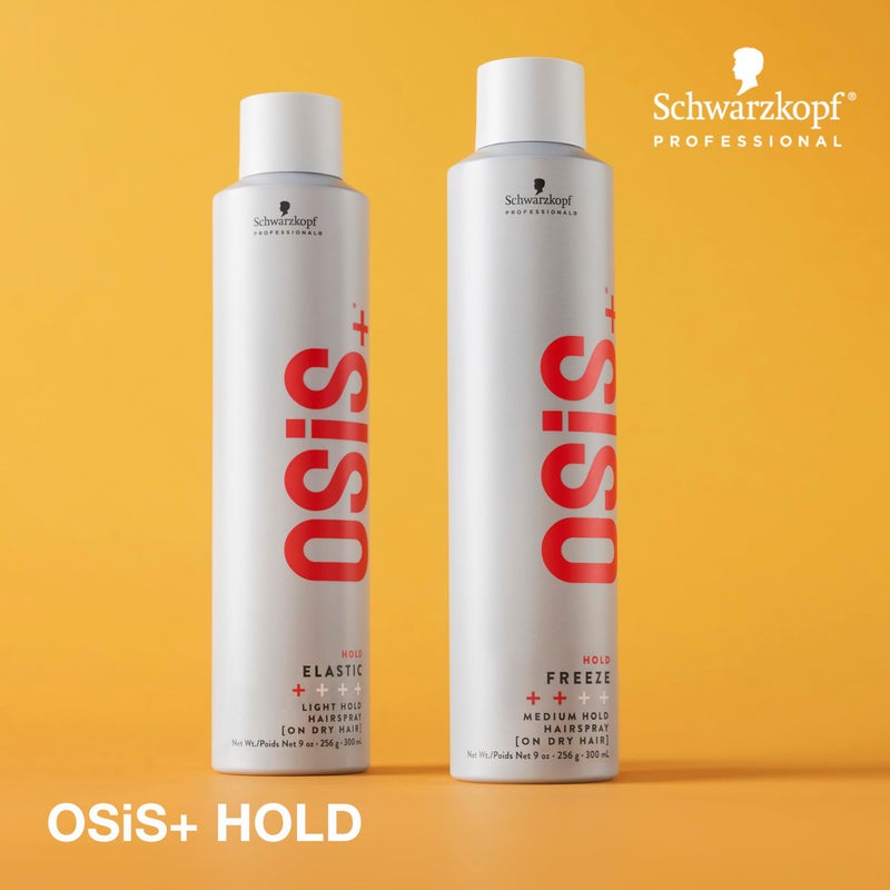 OSiS+ Elastic Light Hold Hairspray 9oz - |Lightweight Brushable Hold | Heat Protection and Shine for All Hair Types - Image 3