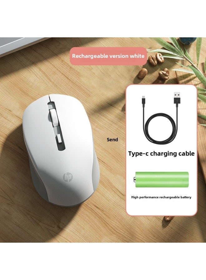 Quiet Cute Bluetooth Special Laptop For Girls Office Wireless Mouse Dual-mode Rechargeable-Specification:Ivory White  - Image 1
