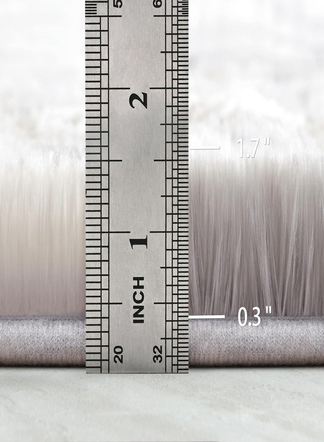 Hutha 6x9 Large Area Rugs for Living Room, Super Soft Fluffy Modern Bedroom Rug, Tie-Dyed Grey White Indoor Shag Fuzzy Carpets for Girls Kids Nursery Room Home Decor - Image 3