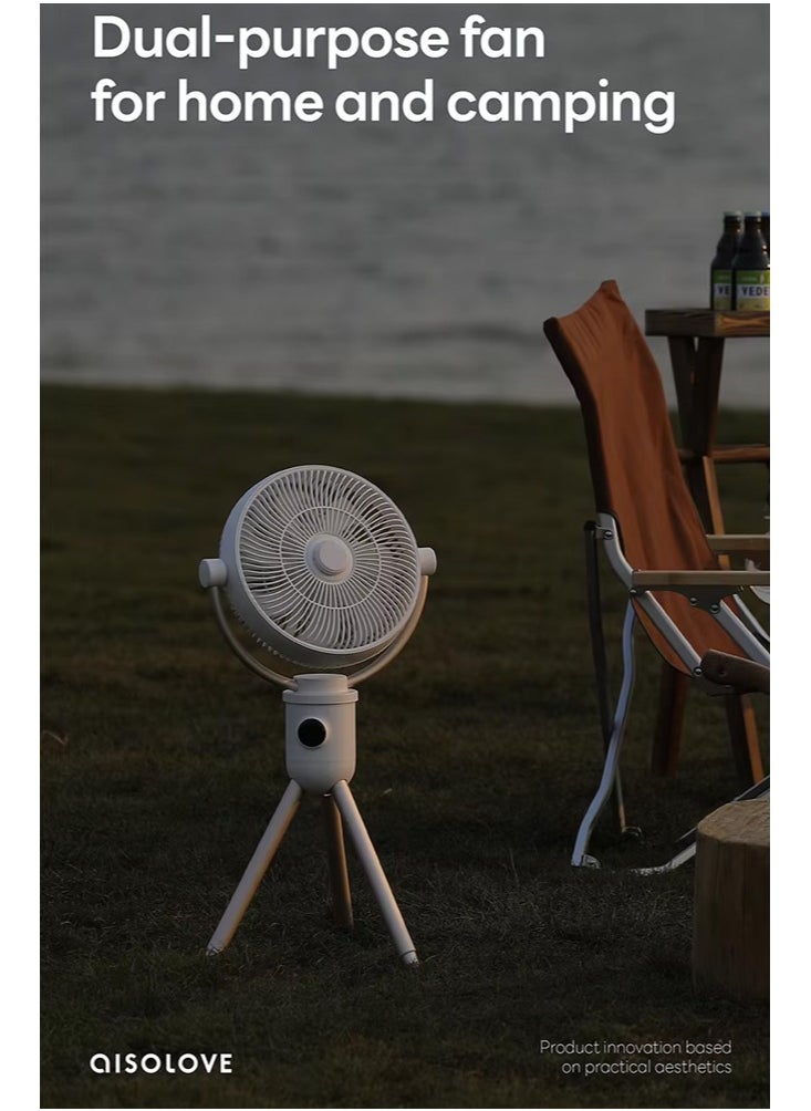aISOLOVE aISOLOVE Multi-Functional Rechargeable Portable Tripod Fan with Remote Control for Home, Hotel, Outdoor, Indoor, Camping and Travelling  - Image 2