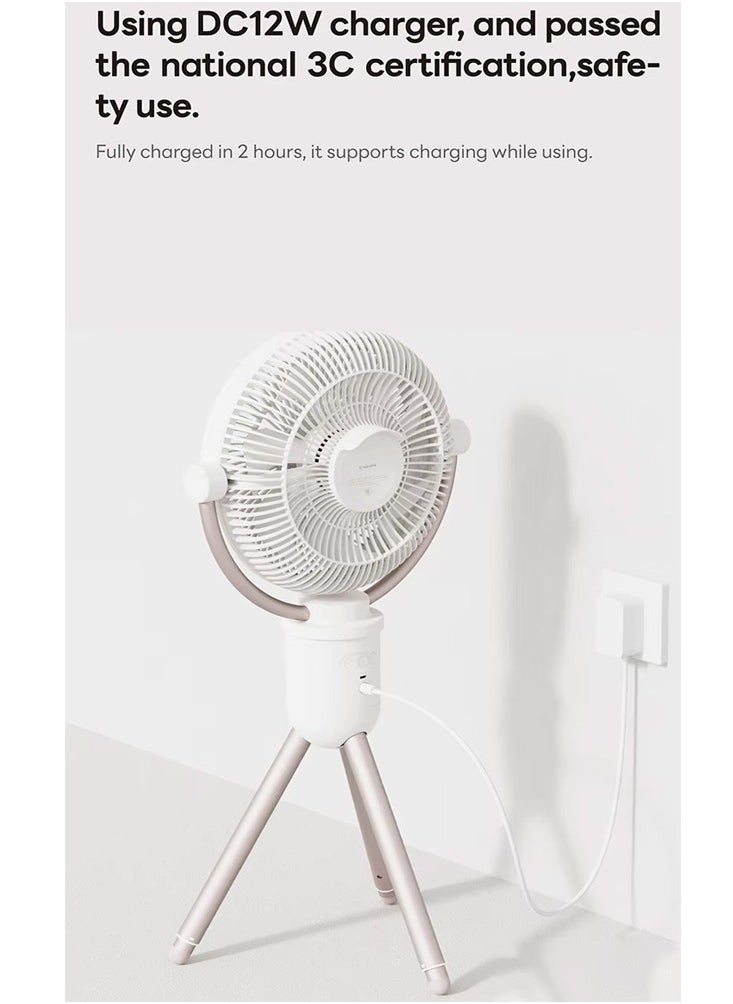 aISOLOVE aISOLOVE Multi-Functional Rechargeable Portable Tripod Fan with Remote Control for Home, Hotel, Outdoor, Indoor, Camping and Travelling  - Image 5