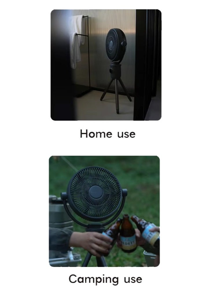 aISOLOVE aISOLOVE Multi-Functional Rechargeable Portable Tripod Fan with Remote Control for Home, Hotel, Outdoor, Indoor, Camping and Travelling  - Image 4