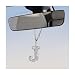 BWBWND Bling Initial Car Rear View Mirror Ornament Crystal Cute Letter Pendant Lucky Rearview Hanger Automotive Mirror Hanging Accessories Interior Decoration for Women Girls Letter J - Image 2