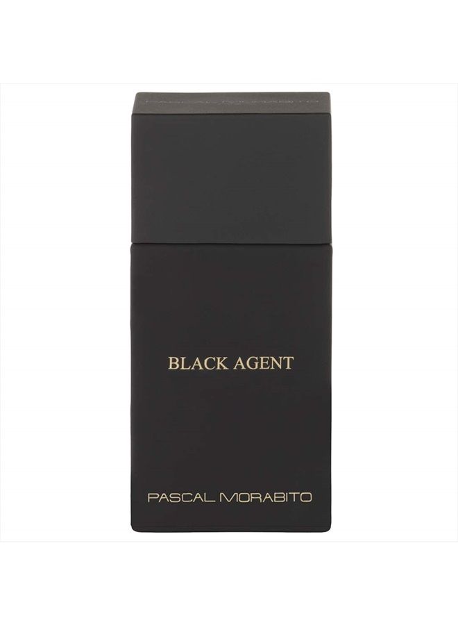 PASCAL MORABITO Black Agent - 3.4 Oz Eau De Toilette- Fragrance Mist For Men - Warm Amber Scent - Cologne Spray With Cloves, Tonka, Incense, Musk Accords - Image 1