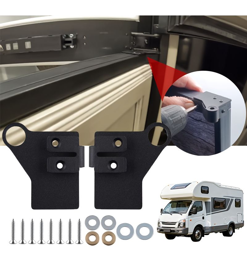 Black Repair Kit for Norcold RV Refrigerator Door Hinges - Image 1