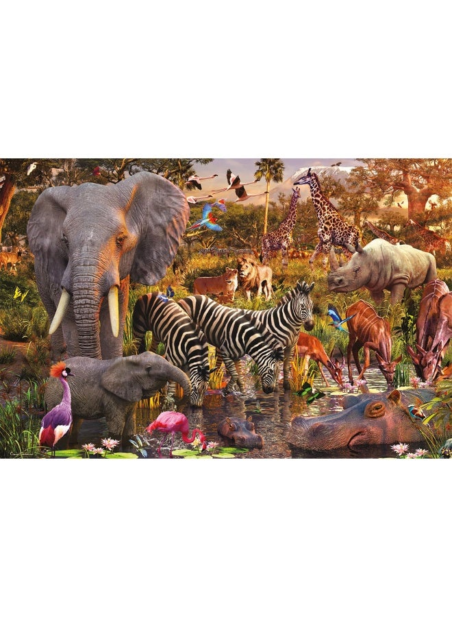 Ravensburger بازل رافنسبورجر عالم الحيوانات الأفريقية 3000 قطعة - Image 3