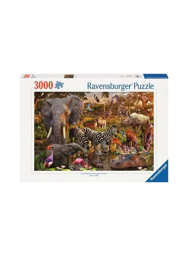 Ravensburger بازل رافنسبورجر عالم الحيوانات الأفريقية 3000 قطعة - Image 1