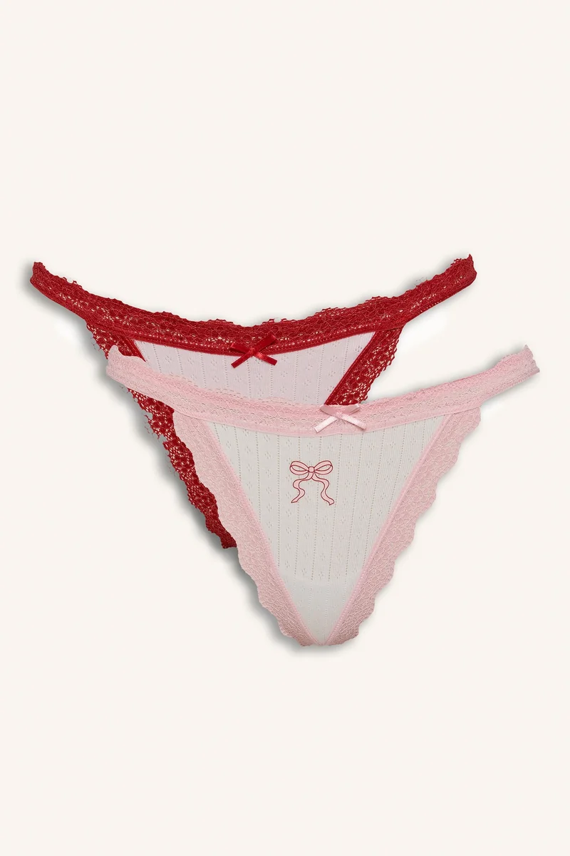 Lace Detail 2 Piece Panties