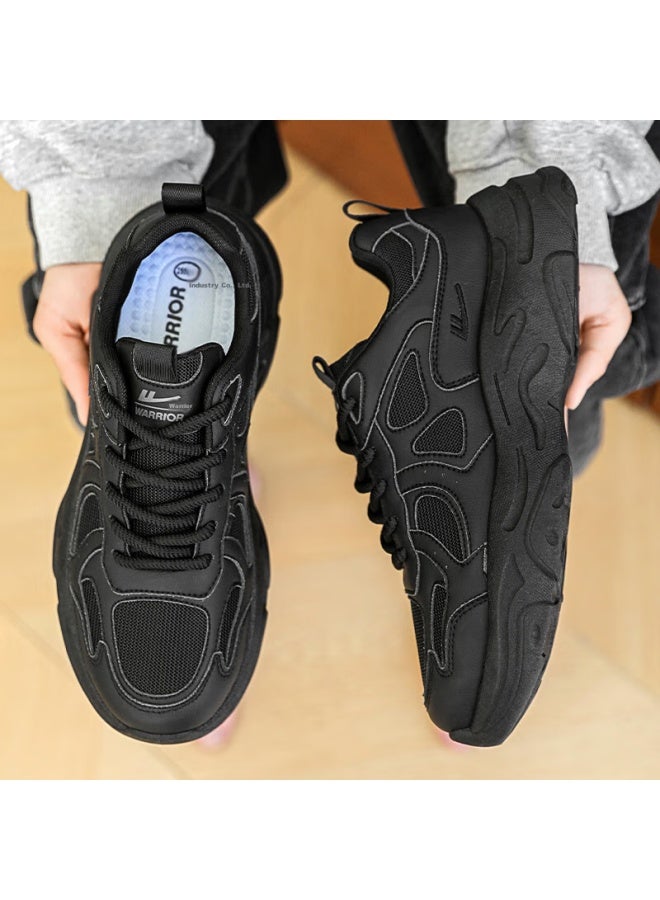Pull Back Warrior Men's Casual Sports Shoes Autumn And Winter New Comfortable Versatile Dad Sneakers Wxy5522 Black Size 42 - Image 5