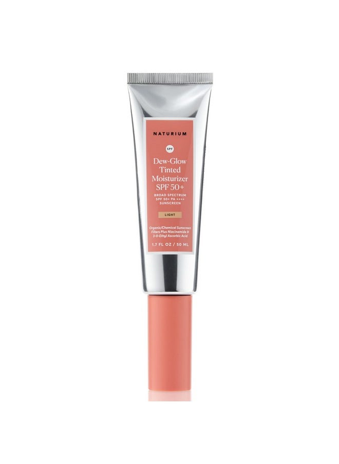 NATURIUM Naturium Dew-Glow Tinted Moisturizer SPF 50+ Light, Daily Moisturizing Sunscreen & Face Primer with Tint, Skin Protector with Dewy Finish, 1.7 oz  - Image 1
