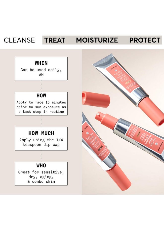 NATURIUM Naturium Dew-Glow Tinted Moisturizer SPF 50+ Light, Daily Moisturizing Sunscreen & Face Primer with Tint, Skin Protector with Dewy Finish, 1.7 oz  - Image 2
